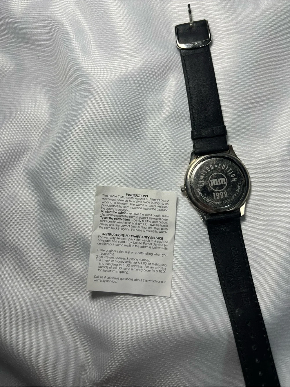 Vintage M&M’s Millennium Special‎ Edition Watch 1998 Limited Leather Band New
